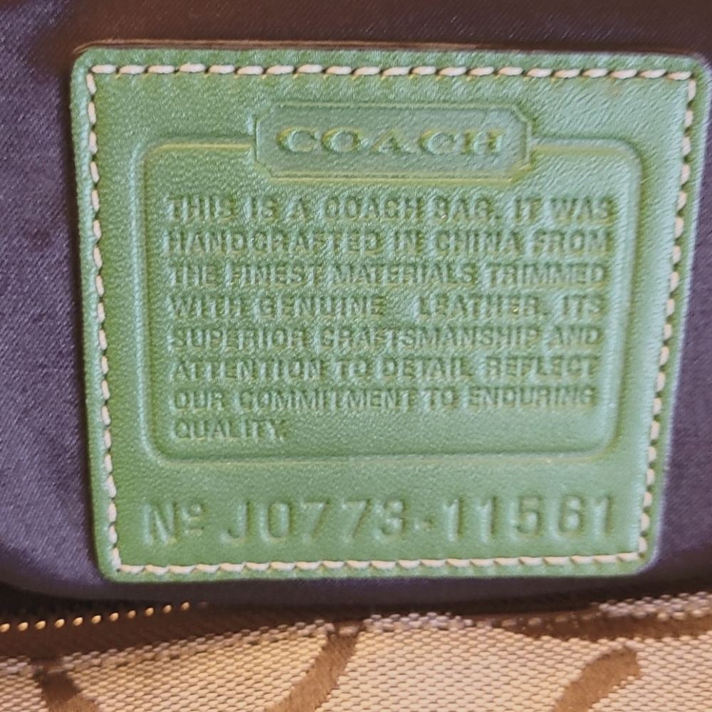 Coach Leather/Cloth Handbag - Picture 6 of 11